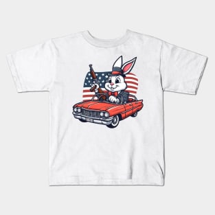 A Whimsical Tribute to American Culture in Cartoon Style T-Shirt Kids T-Shirt